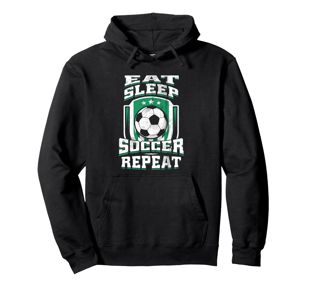 Eat Sleep Soccer Repeat Football Futbol Hoodie - Graphic Print Men Women