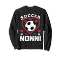 Soccer Nonni Heart Nonni Soccer Player Sweatshirt - Novelty Apparel Unisex