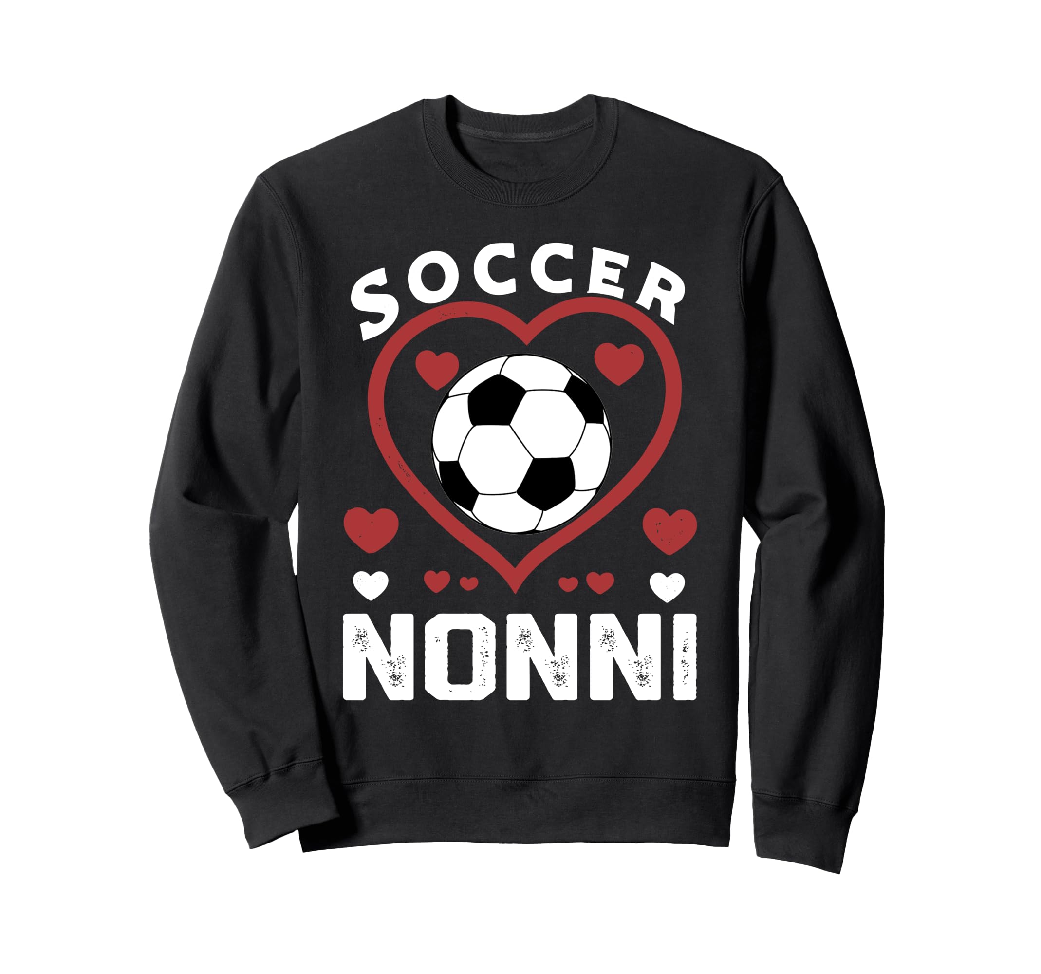 Soccer Nonni Heart Nonni Soccer Player Sweatshirt - Novelty Apparel Unisex