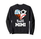 Ball Mimi Soccer Baseball Volleyball Sweatshirt - Minimalist Print Unisex