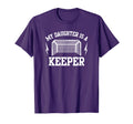 My Daughter Is Keeper Soccer Goalie T-Shirt - Minimalist Print for Adults
