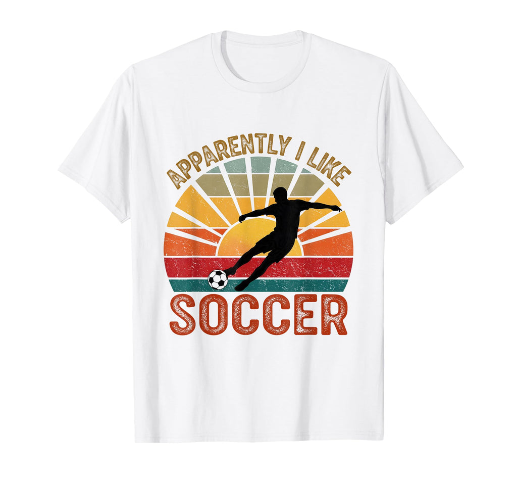 Apparently I Like Soccer Season Funny T-Shirt - Streetwear Style Men Women