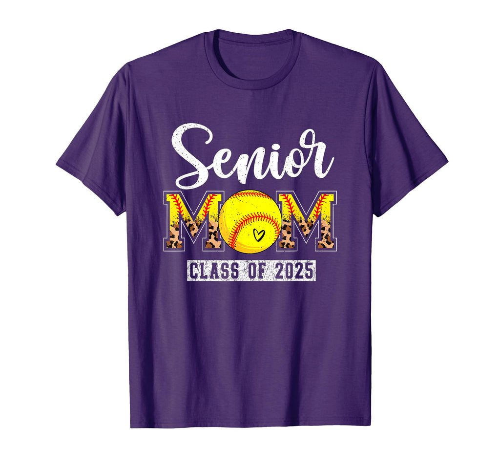 Senior 2025 Softball Mom Senior Mama T-Shirt - Unique Graphic Men Women