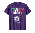 Italy Soccer Ball Net Goal Italian T-Shirt - Streetwear Style for Adults