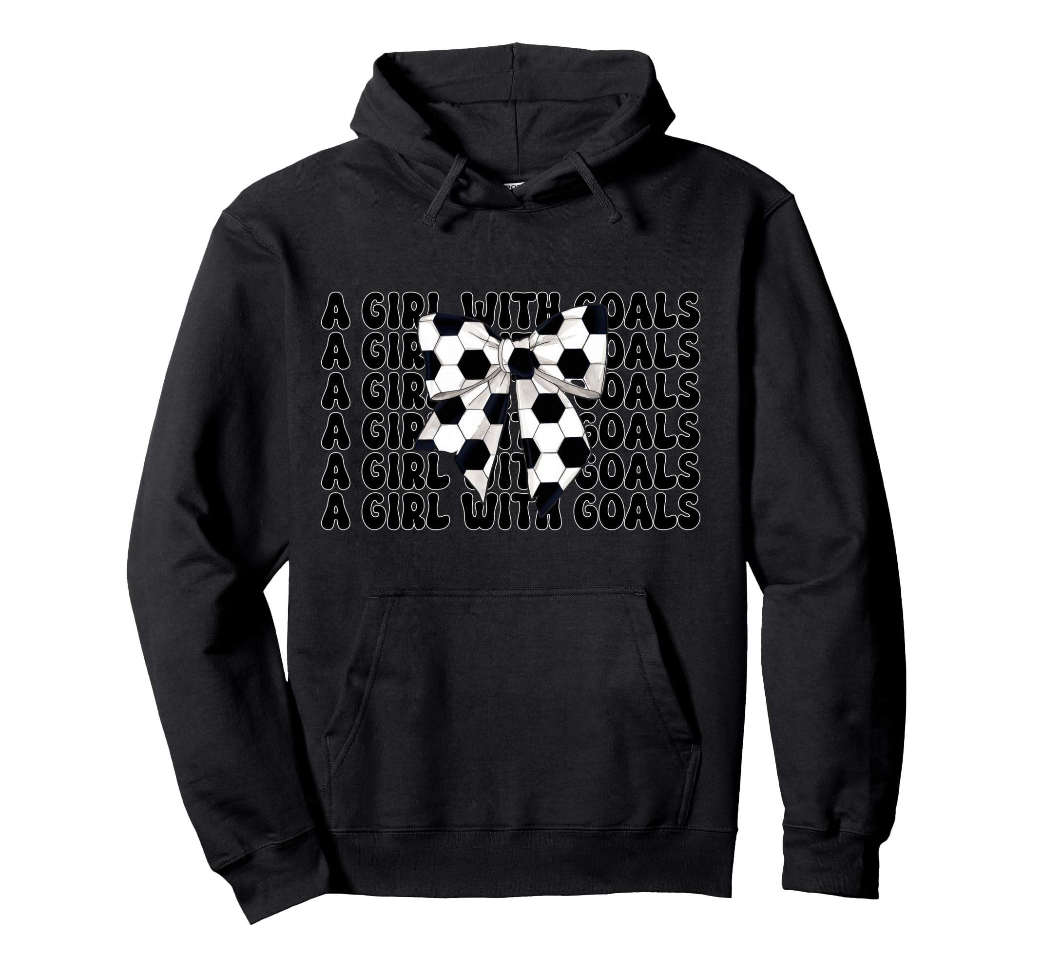 Soccer Coquette Bow Goals Hoodie - Unique Graphic for Adults