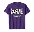 Love Soccer Funny Hearty Soccer T-Shirt - Casual Everyday Wear Men Women