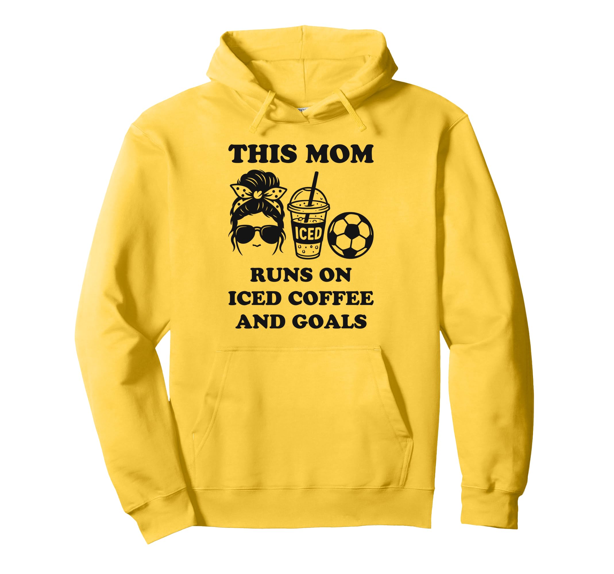 This Mom Runs Iced Coffee And Goals Hoodie - Streetwear Style Unisex