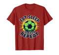 Soccer Eat Sleep Soccer Repeat T-Shirt - Trendy Graphic Unisex