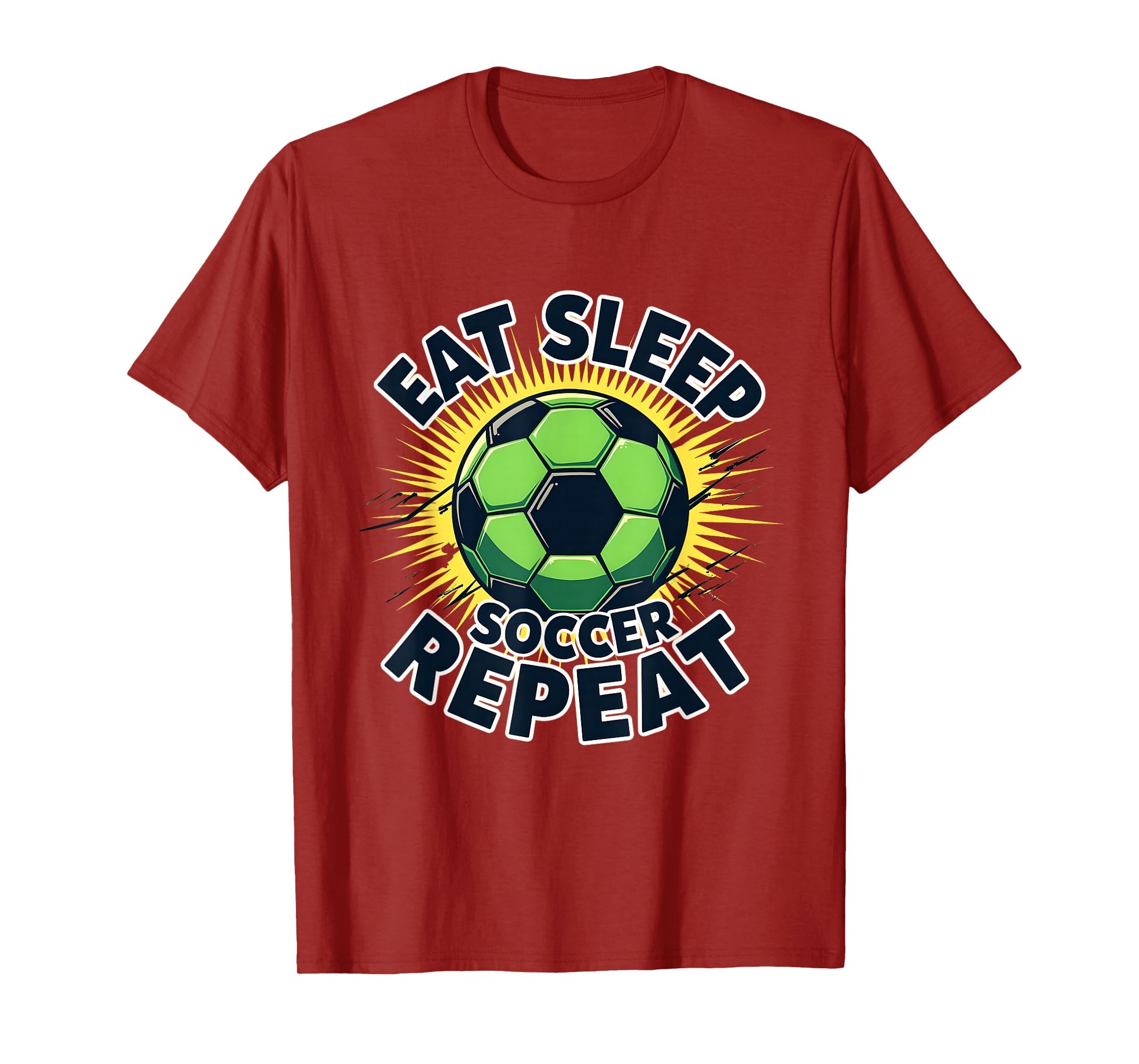 Soccer Eat Sleep Soccer Repeat T-Shirt - Trendy Graphic Unisex