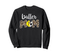 Baller Mom Proud Softball Soccer Player Sweatshirt - Graphic Print Unisex
