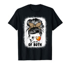 Mom Both Soccer And Basketball Mom T-Shirt - Minimalist Print Men Women