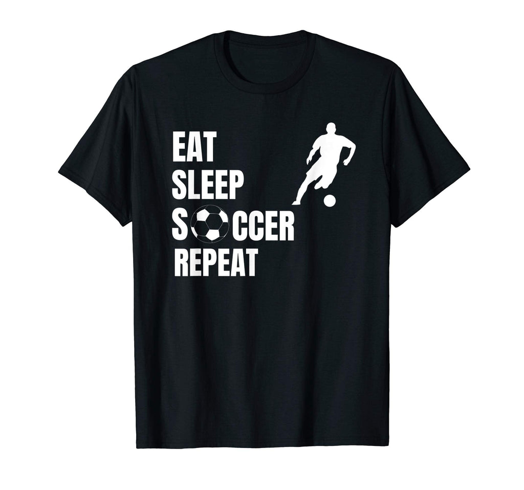 Eat Sleep Soccer Repeat Sport Fan T-Shirt - Unique Graphic for Adults