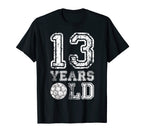13 Years Old Soccer Sports Birthday 13Th T-Shirt - Graphic Print Unisex