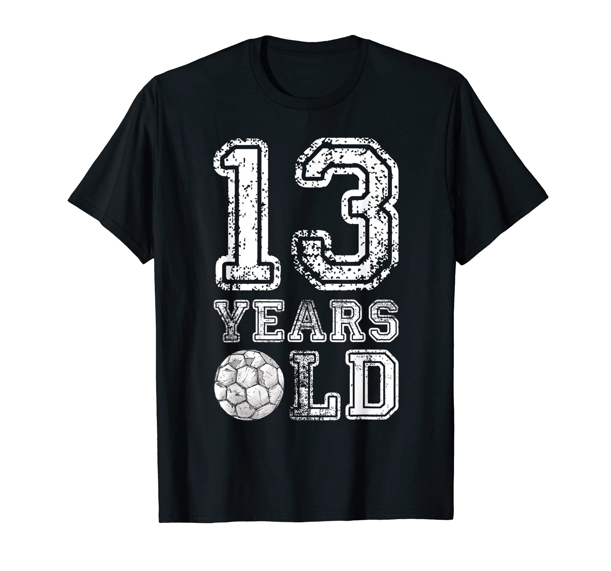 13 Years Old Soccer Sports Birthday 13Th T-Shirt - Graphic Print Unisex