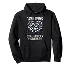 100 Days School Soccer Heart Love 100Th Hoodie - Fun Novelty Design Unisex