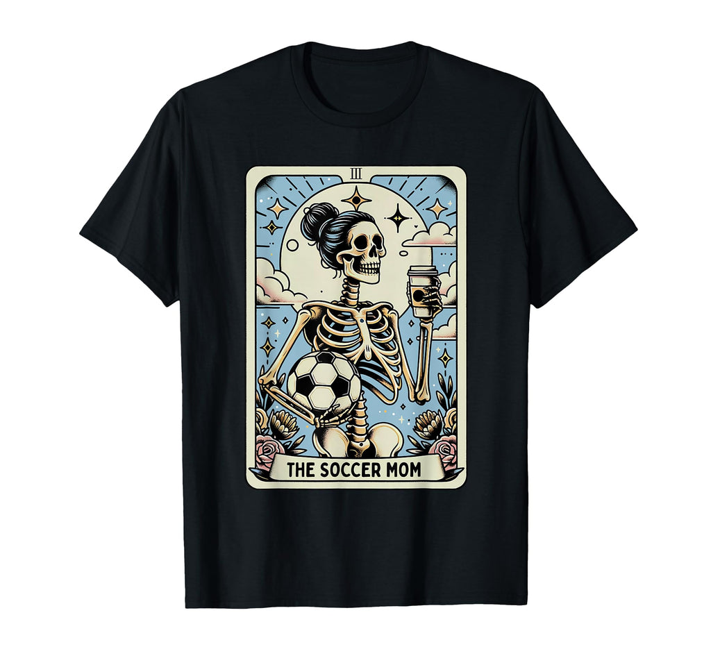 Soccer Mom Tarot Card Funny T-Shirt - Aesthetic Graphic for Adults