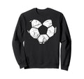 Soccer Ball Heart Valentines Day Sweatshirt - Casual Everyday Wear Unisex