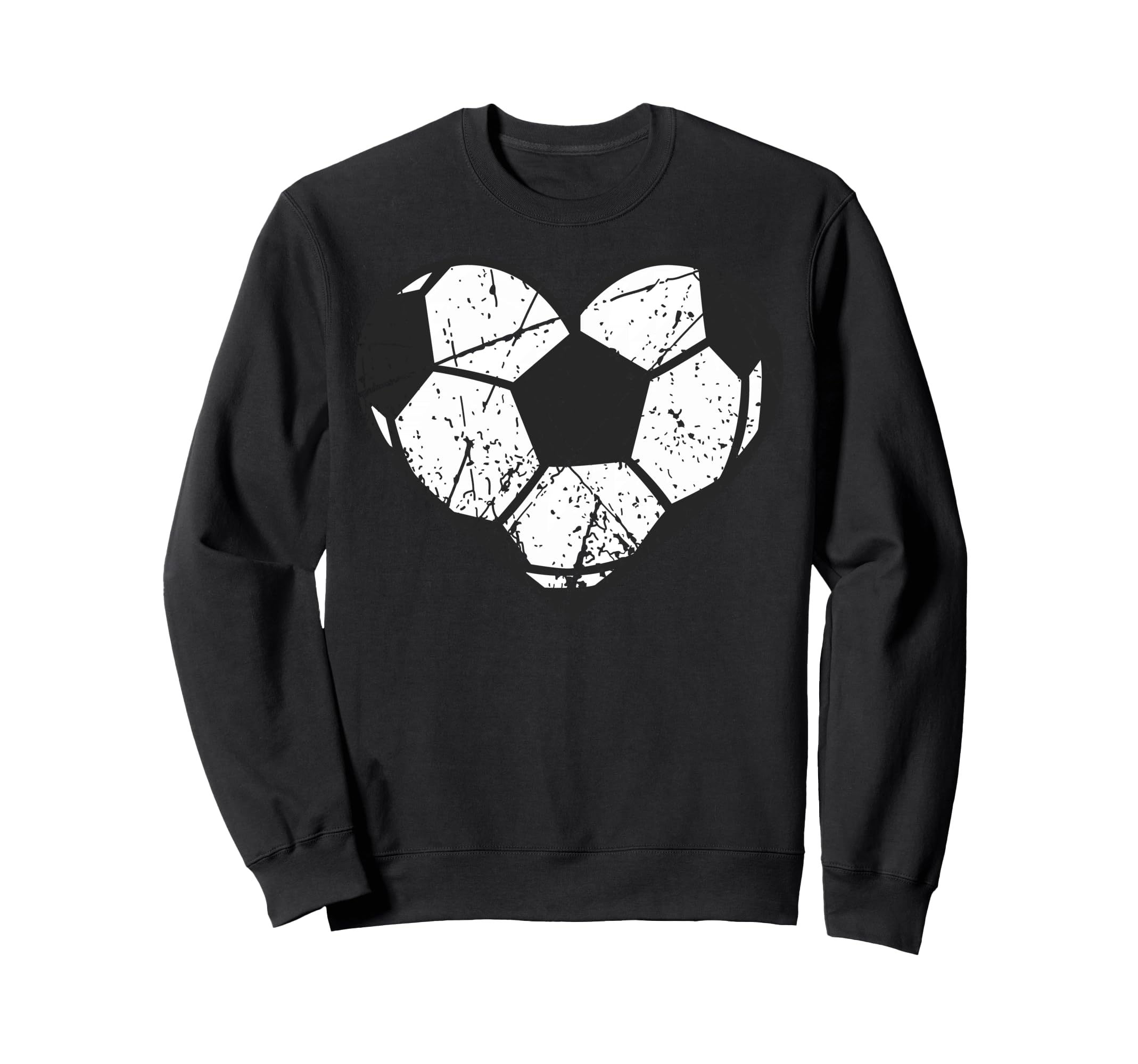 Soccer Ball Heart Valentines Day Sweatshirt - Casual Everyday Wear Unisex