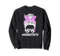 Mom Both Messy Bun Dancer Soccer Sweatshirt - Minimalist Print Unisex