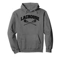 Lacrosse Player Coach Crossed Lax Sticks Hoodie - Custom Art Print Unisex