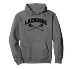 Lacrosse Player Coach Crossed Lax Sticks Hoodie - Custom Art Print Unisex