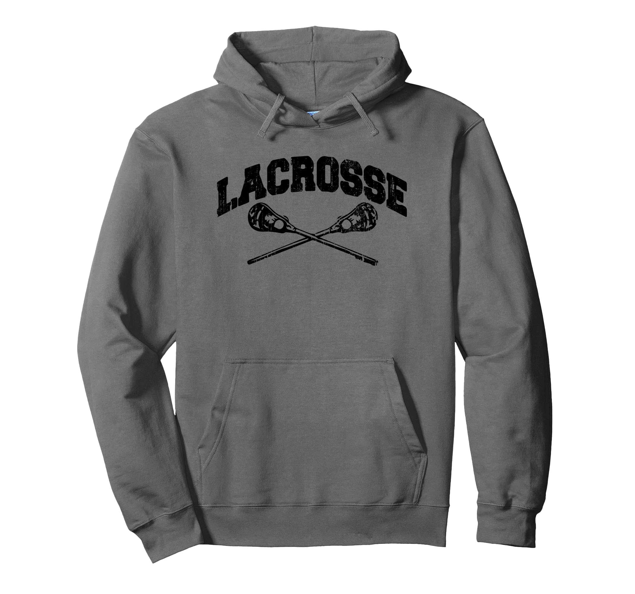 Lacrosse Player Coach Crossed Lax Sticks Hoodie - Custom Art Print Unisex