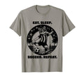 Eat Sleep Soccer Repeat Funny Soccer T-Shirt - Unique Graphic Men Women