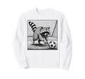 Raccoon Soccer Player Sport Sweatshirt - Graphic Print Men Women