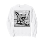 Raccoon Soccer Player Sport Sweatshirt - Graphic Print Men Women