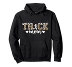 Track Mom Leopard Track And Field Mom Hoodie - Trendy Graphic for Adults