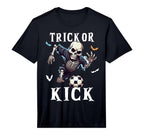 Soccer Skeleton Halloween Soccer T-Shirt - Fun Novelty Design for Adults
