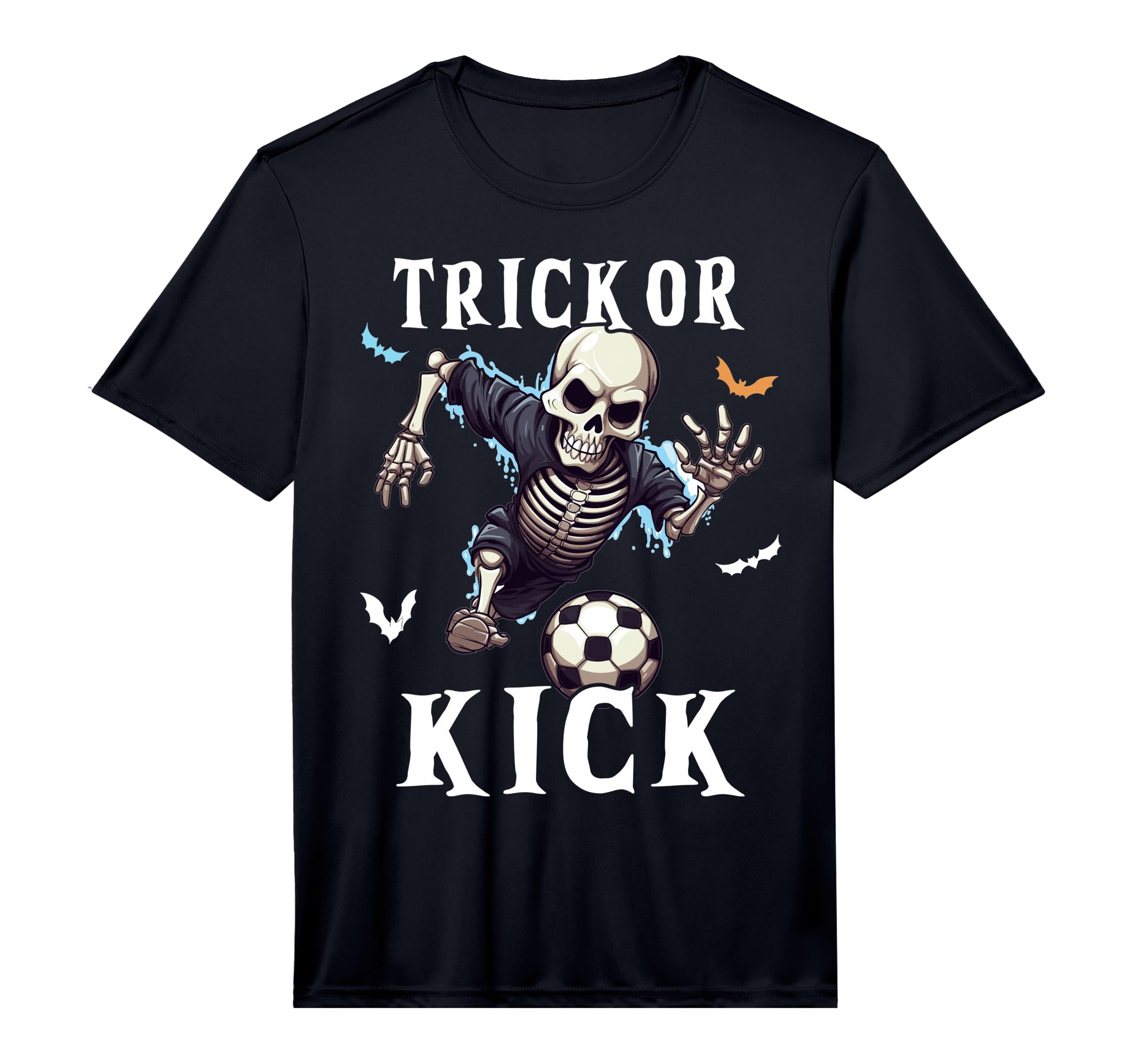 Soccer Skeleton Halloween Soccer T-Shirt - Fun Novelty Design for Adults