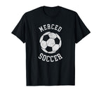 Merced Soccer Distressed 90S T-Shirt - Novelty Apparel for Adults