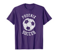 Phoenix Soccer Distressed 90S T-Shirt - Graphic Print for Adults