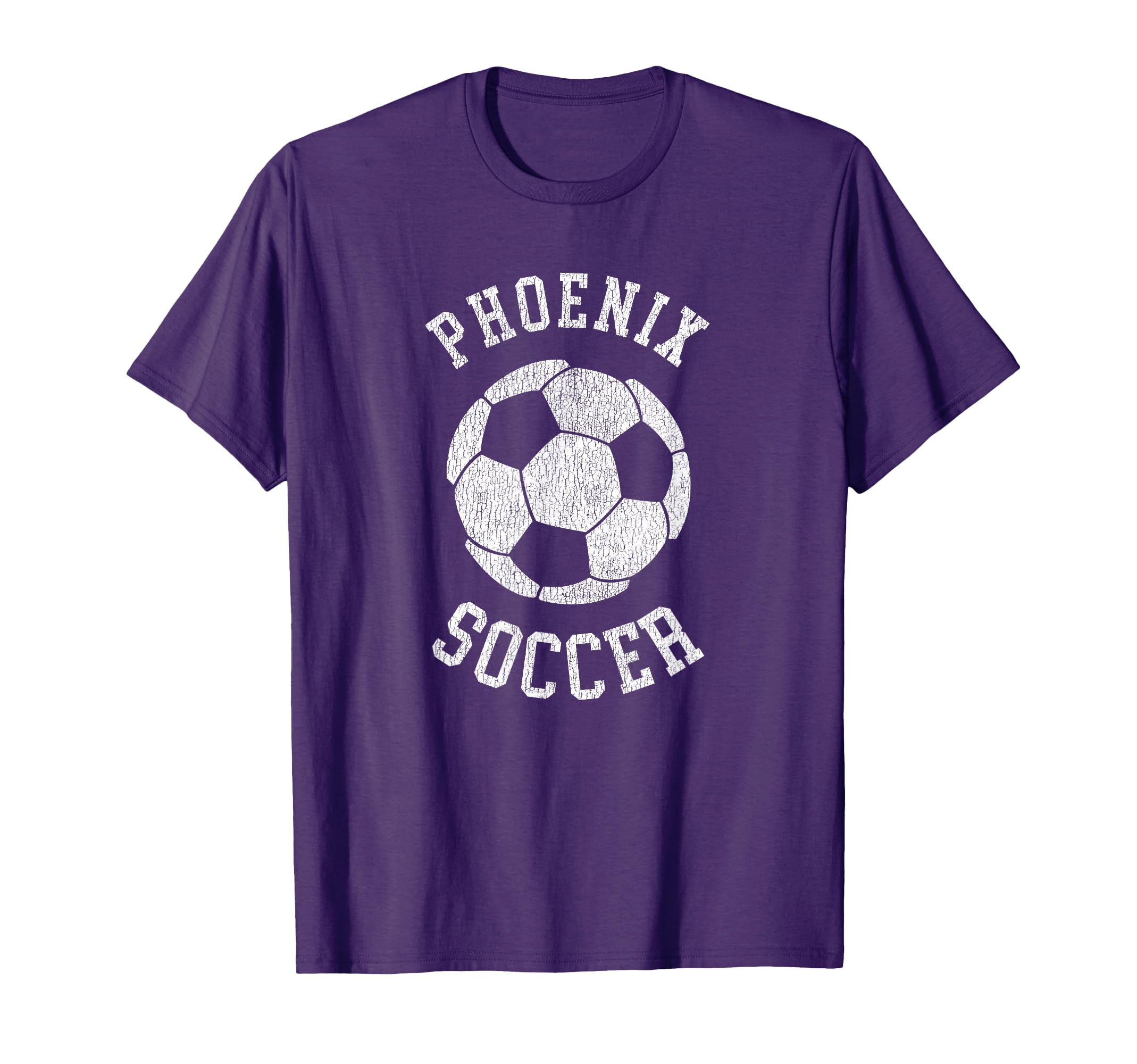 Phoenix Soccer Distressed 90S T-Shirt - Graphic Print for Adults
