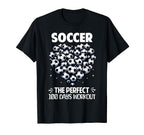 100 Days School Soccer Heart Love 100Th T-Shirt - Novelty Apparel Unisex