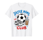 Soccer Moms Club Iced Coffee T-Shirt - Casual Everyday Wear for Adults