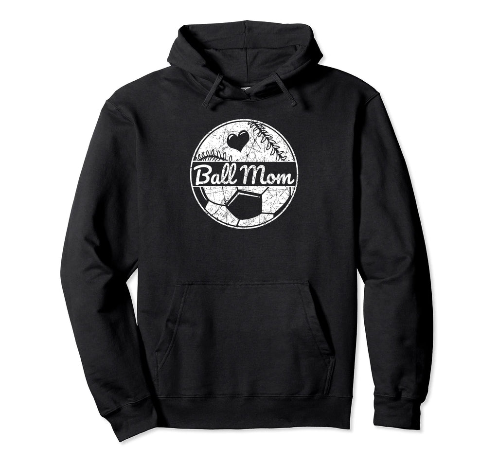 Ball Mom Half Soccer Half Hoodie - Casual Everyday Wear for Adults