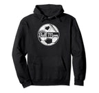 Ball Mom Half Soccer Half Hoodie - Casual Everyday Wear for Adults
