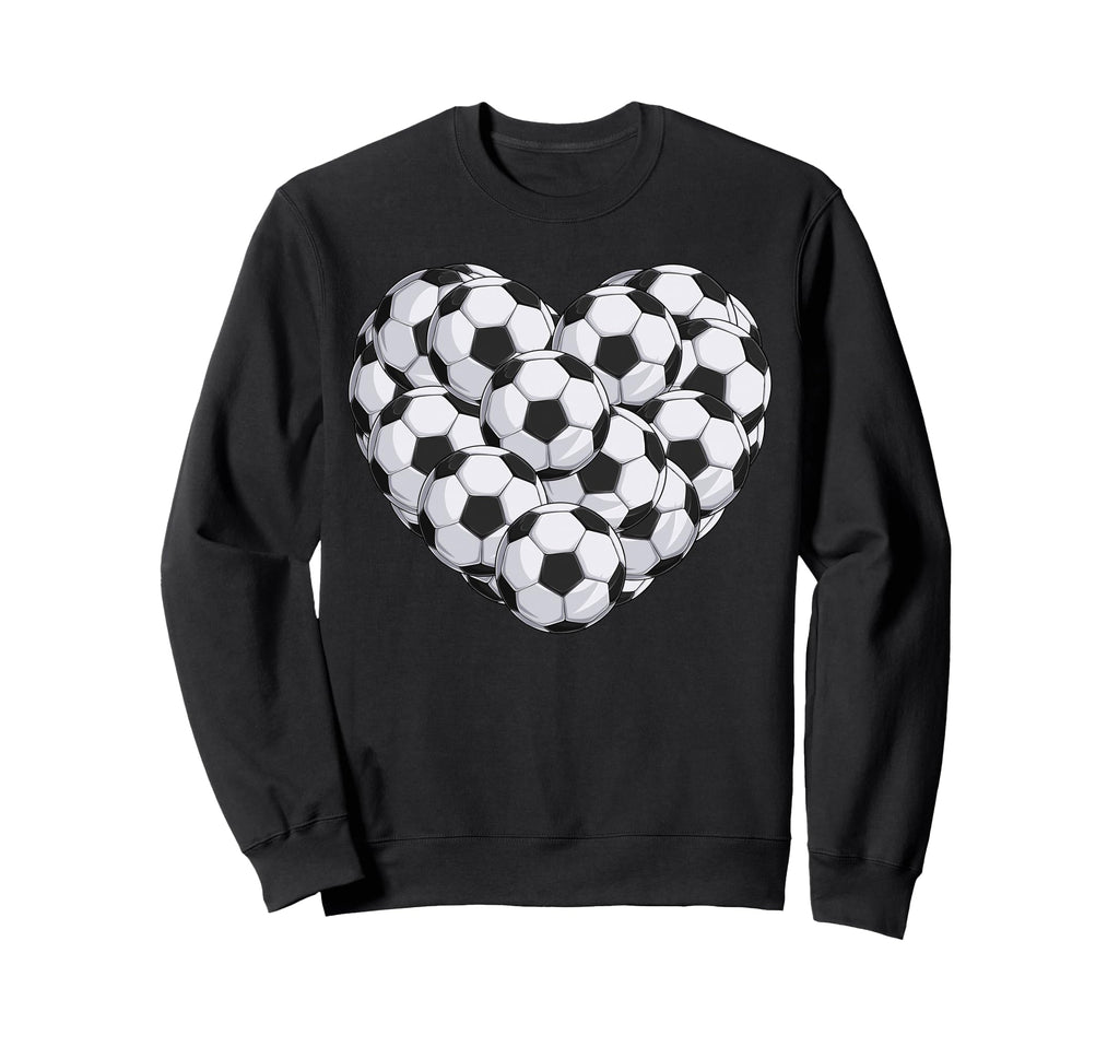 Heart Soccer Balls Sweatshirt - Trendy Graphic for Adults