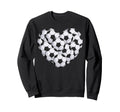 Heart Soccer Balls Sweatshirt - Trendy Graphic for Adults