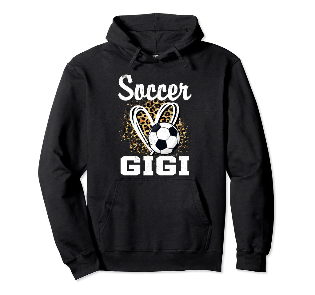 Soccer Gigi Leopard Heart Grandma Hoodie - Novelty Apparel Unisex