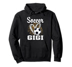 Soccer Gigi Leopard Heart Grandma Hoodie - Novelty Apparel Unisex