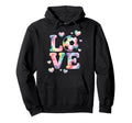 I Love Soccer Goalie Player Fan Game Day Hoodie - Aesthetic Graphic Unisex