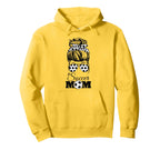Soccer Mom Messy Bun Glasses Funny Hoodie - Trendy Graphic for Adults