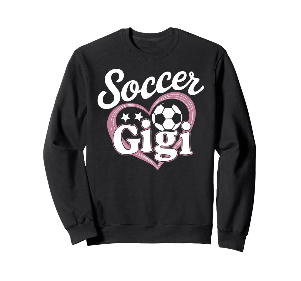 Soccer Gigi Grandma Heart Football Sweatshirt - Unique Graphic Unisex
