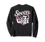 Soccer Gigi Grandma Heart Football Sweatshirt - Unique Graphic Unisex