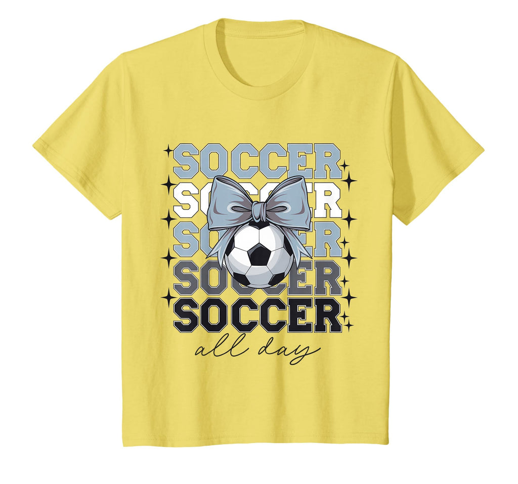 Groovy Soccer Coquette Bow Soccer T-Shirt - Aesthetic Graphic Men Women