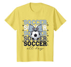 Groovy Soccer Coquette Bow Soccer T-Shirt - Aesthetic Graphic Men Women