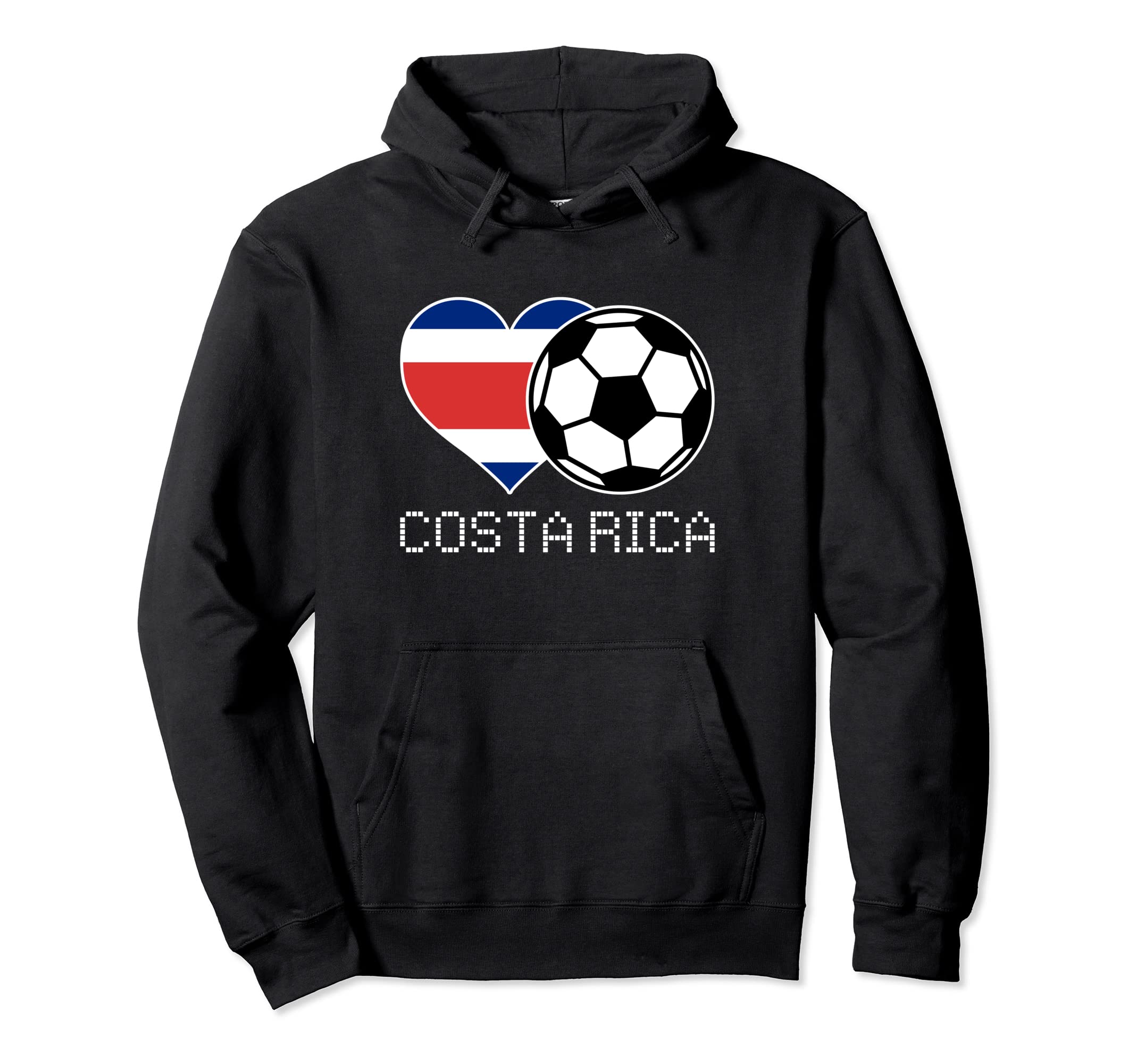 Costa Rica Soccer Costa Rican Flag Love Hoodie - Graphic Print Unisex